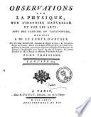Observations sur la physique, sur l'histoire naturelle et sur les arts
