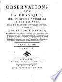 Observations sur la physique, sur l'histoire naturelle et sur les arts