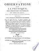 Observations sur la physique, sur l'histoire naturelle et sur les arts