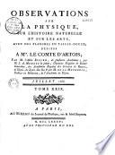 Observations sur la physique, sur l'histoire naturelle et sur les arts, par M. l'abbé Rozier (1771 au 1791)