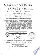 Observations sur la physique, sur l'histoire naturelle et sur les arts, par M. l'abbé Rozier (1771 au 1791)