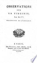 Observations sur la Virginie