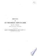 Observations sur les phénomènes crépusculaires