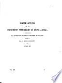 Observations sur les phénomènes périodiques du règne animal, et particulièrement sur les migrations des oiseaux en Belgique, de 1841 à 1846