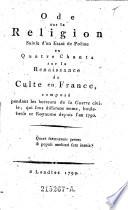 Ode sur la Religion