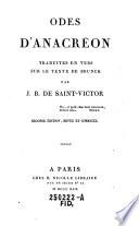 Odes d'Anacreon