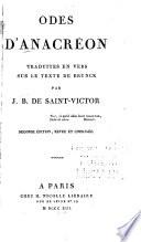 Odes d'Anacréon