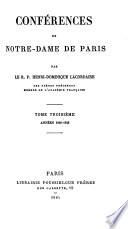 Oeuvers du r.p. Henri Dominique Lacordaire: Conférences de Notre-Dame de Paris