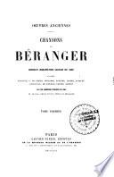 Oeuvres anciennes - Chansons de Béranger