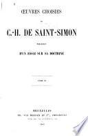 Oeuvres choisies de C. H. de Saint-Simon: Memoire sur la science de l'homme