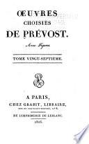 Oeuvres choisies de Prévost