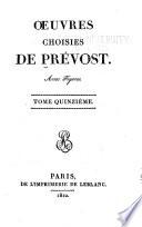 Oeuvres choisies de Prévost