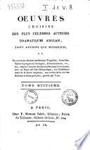 Oeuvres choisies des plus celebres auteurs dramatiques anglais, tant anciens que modernes ou Traduction de leurs meilleures tragedies, comedies, opera-lyriques et comiques, divertissemens, etc., etc., depuis l'origine des spectacles jusqu'a nos jours, avec un essai sur l'art dramatique, sur l'etablissement de la scene anglaise; une notice de la vie des auteurs et leurs portraits, graves par Viel. Tome premier [-onzieme]