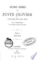 Oeuvres choisis de Juste Olivier