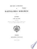 Oeuvres complètes de Bartolomeo Borghesi ...: Lettres. 3 v. 1868-72