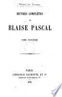 Oeuvres completes de Blaise Pascal