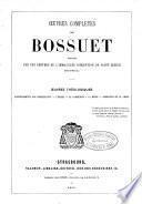 Oeuvres complètes de Bossuet