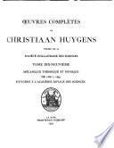 Oeuvres complètes de Christiaan Huygens