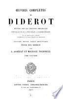 Oeuvres complètes de Diderot: Correspondance générale, pt. 2. Appendices. Table générale et analytique