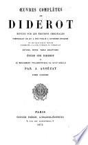 Oeuvres complètes de Diderot: Philosophie (cont.) Belles-lettres. Sciences