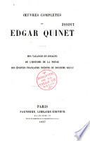 Oeuvres complètes de Edgar Quinet