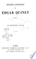 Oeuvres complètes de Edgar Quinet