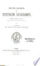 Oeuvres complètes de Eustache Deschamps