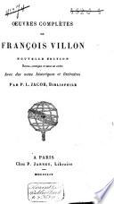 Oeuvres complètes de François Villon