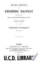 OEuvres complètes de Fréderic Bastiat: Harmonies économiques