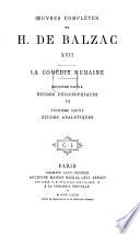 Oeuvres complètes de H. de Balzac ...