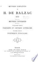 Oeuvres complètes de H. de Balzac ...