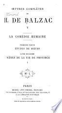 Oeuvres complètes de H. de Balzac ...