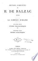Oeuvres complétes de Honoré de Balzac