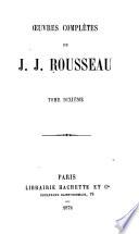 Oeuvres complètes de J.J. Rousseau: Correspondance. pt.1. 1895