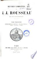 Oeuvres complètes de J.J. Rousseau