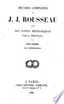 Oeuvres completes de J. J. Rousseau