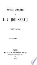 Oeuvres complètes de J.J. Rousseau