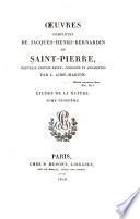 Oeuvres complètes de Jacques-Henri-Bernardin de Saint-Pierre