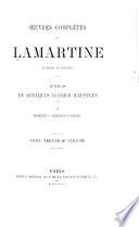 Oeuvres complètes de Lamartine, publiées et inéditées ...: Vies d e quelques hommes illustres