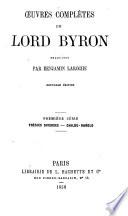 Oeuvres complétes de Lord Byron, 1