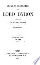 Oeuvres complétes de Lord Byron, 2