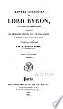 Oeuvres complètes de Lord Byron