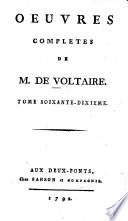 Oeuvres Complètes De M. De Voltaire