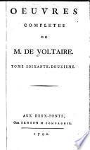 Oeuvres complètes de M. de Voltaire