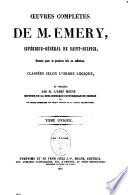 Oeuvres complètes de M. Émery,... classées selon l'ordre logique