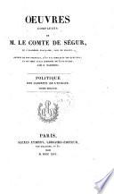 Oeuvres complètes de M. le Comte de Ségur ; ... ornées de son portrait, d'un fac simile de son écriture, et de deux atlas composés de 32 planches, par P. Tardieu