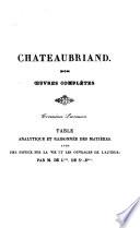 Oeuvres complètes de M. le Vicomte de Chateaubriand,...