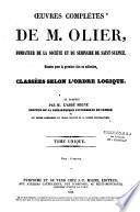 Oeuvres complètes de M. Olier...