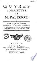 Oeuvres complètes de M. Palissot