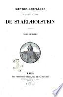 Oeuvres completes de madame la baronne De Staël-Holstein